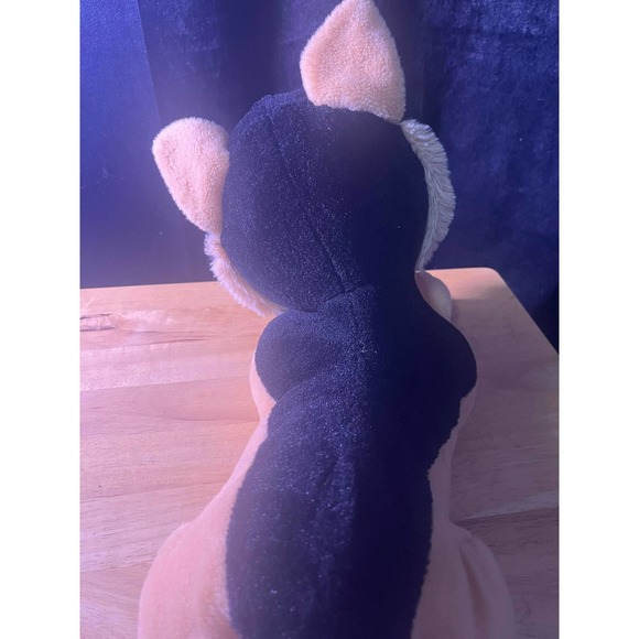 Black and Tan German Shepherd Plush Puppy Dog Laying Down 18" Long - Picture 4 of 6